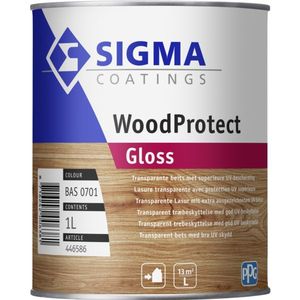 Sigma Woodprotect Gloss - Inhoud: | 1 Liter, Kleur: Blank