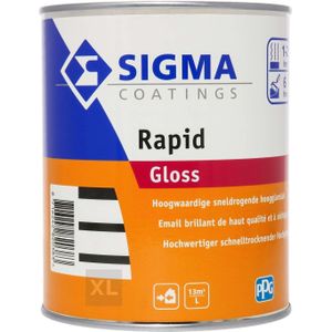 Sigma Rapid Gloss  | 1 Liter - Donkere kleur | Lakverf | Sigma Lak | Lakverf buiten | Houtverf | Houtverf buiten