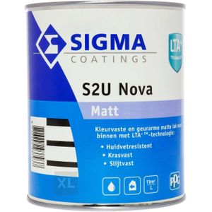 Sigma S2U Nova Matt  | 2,5 Liter - Lichte kleur | Lakverf | Sigma Lak | Lakverf binnen | Houtverf | Houtverf binnen