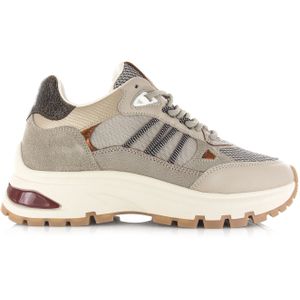 VIA VAI VIA VAI- Liz Dae | Maritza Combi Beige Leer Lage sneakers Dames