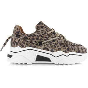 DWRS LABEL DWRS - Jupiter leopard sneakers Beige Leer Lage sneakers Dames