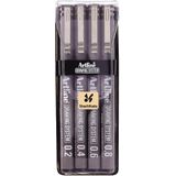 5x Fineliner Drawing System etui van 4 stuks: 0,2 - 0,4 - 0,6 en 0,8mm