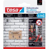 8x Tesa Klevende Schroef Rechthoekig voor Baksteen en Natuursteen, draagvermogen 2,5 kg, blister a 2 stuks