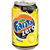 2x Fanta Zero Lemon frisdrank, blik van 33 cl, pak a 24 stuks