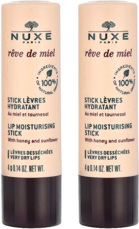 Nuxe Reve De Miel Lip Moisturizing Stick Duo Set 8 ml