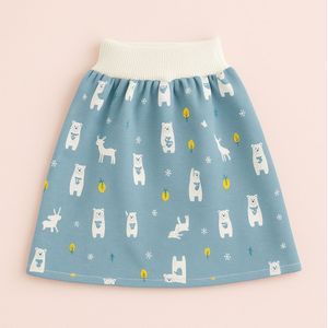 Baby Training Pants™ - Töpfchentraining mit Pfiff - Übungshosen Rock / Blaue Waldtiere / M (0-3 Jahre) | Pädagogisches Holzspielzeug