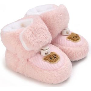 Mini Fashion™ - Warm&Bequem- Tierschuhe Rosa - Bär / 16 (0-6 Monate) | Pädagogisches Holzspielzeug
