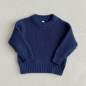 Mini Fashion™ - Superweicher Stoff - Strickpullover Dunkelblau / 74 (6-9 Monate) | Pädagogisches Holzspielzeug