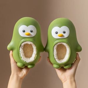 Mini Fashion™ - Warm&Lustig - Pinguin-Hausschuhe für Kinder Grün / 21 (7-8 Jahr) | Pädagogisches Holzspielzeug