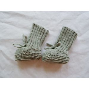 Mini Fashion™ - Warm&Stylisch - Gestrickte Babyschuhe Grün / S (0-6 Monate) | Pädagogisches Holzspielzeug