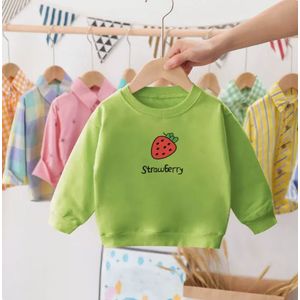 Mini Fashion™ - Erdbeer-Pullover Erdbeere - Grün / 110 (4 Jahr) | Pädagogisches Holzspielzeug