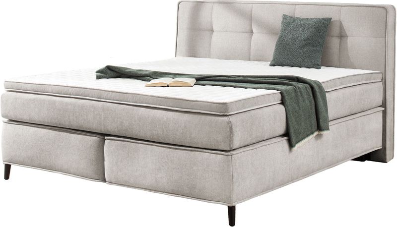 Boxspringbett 180 x 200 cm grau-beige - CAPELLO - MIX