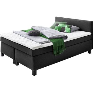 Boxspringbett 160 x 200 cm grau Stoffbezug - PHILLY