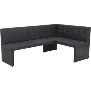 Eckbank Vintage Anthrazit 200 cm x 140 cm Bank - MELANIE