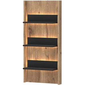 Wandboard mit Beleuchtung Viking Eiche - Anthrazit 50 cm - PARDOO