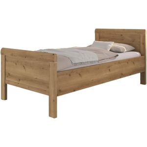 Einzelbett Futonbett 100 x 200 cm verstellbar Asteiche - rauch - EVELYN