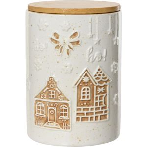 Decoris voorraadpot - Met gingerbread huisjes
