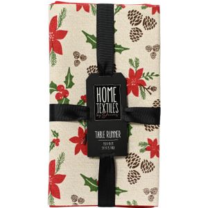 Decoris tafelloper - Met kerststerren