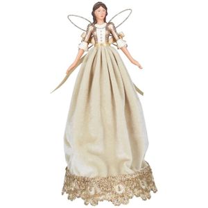 Gisela Graham - Piek - Fee - Crèmekleurig - Velvet Rok met Gouden Rand