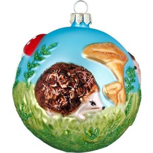 Inge Glas kerstbal - Red de egel  - 8cm