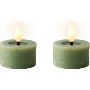 Lumineo - LED Theelicht - Groen - Set van 2