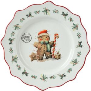 Decoris ontbijtbord - Met gingerbread poppetje