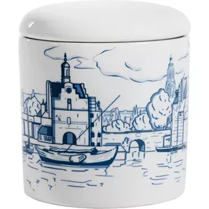 Excellent Houseware Theedoos - 6-vaks - wit/bruin - hout - 24 x 16 x 7 cm | Leen Bakker