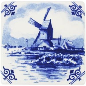 Royal Delft magneet - Met molen