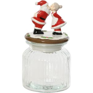 Decoris voorraadpot - Met kerstman en kerstvrouw
