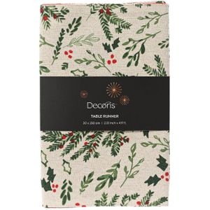 Decoris tafelloper - Met kersttakken