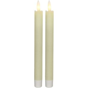 Lumineo LED dinerkaars - Creme - Set van 2