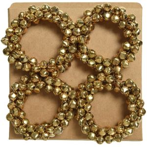 Decoris servetringen - Met belletjes - Set van 4
