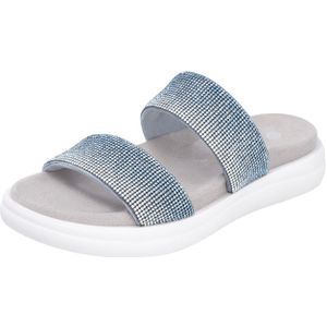 Remonte Slippers , plateau, zomerschoen, slippers met sprankelende strassstenen