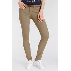 DELMAO Slim fit jeans met modieuze gevlochten riem --- nieuw merk! (set, 2-delig, Met riem)