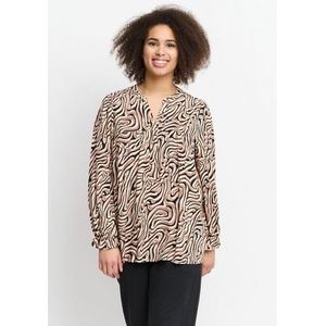 aprico Gedessineerde blouse met patroon rondom