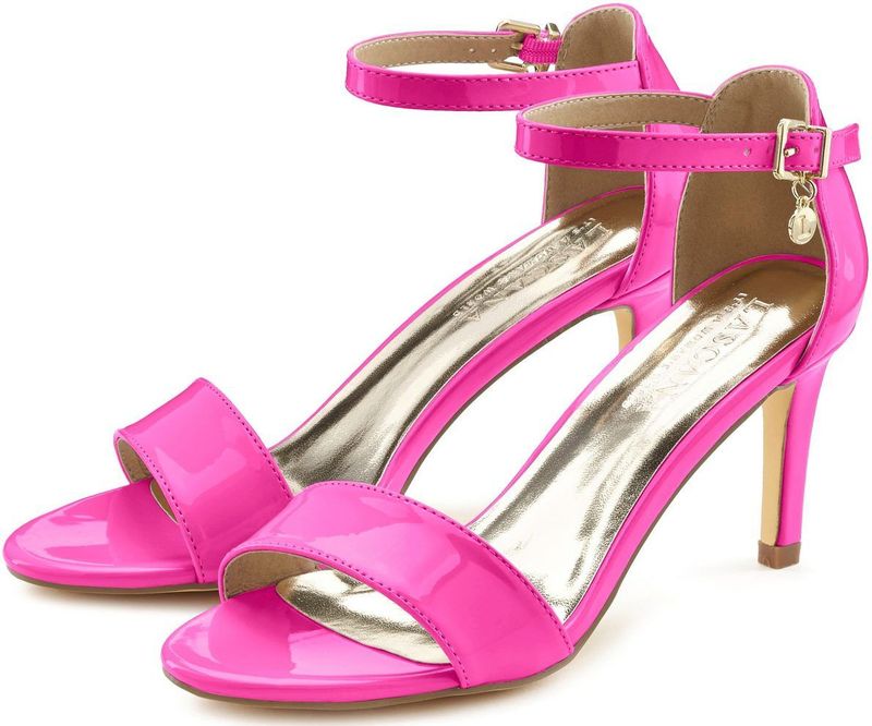 Lascana Highheel sandaaltjes Zomerschoen in tijdloos ontwerp, riem-sandaal vegan