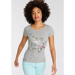 KangaROOS T-shirt met schattige logoprint & vlinders