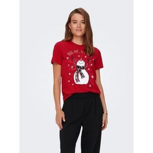 Only Shirt met ronde hals ONLXMAS YRSA CHRISTMAS REG S/S TOP JRS