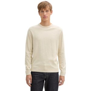 Tom Tailor Trui met ronde hals met geborduurd logo