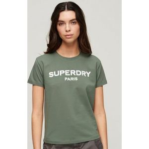 Superdry Shirt met korte mouwen SPORT LUXE GRAPHIC FITTED TEE