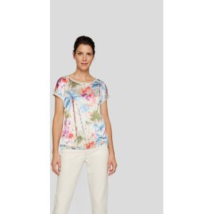 Rabe Shirt met print met bloemachtig patroon voor, achter effen