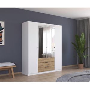 rauch Draaideurkast Kledingkast Kast Garderobe Slaapkamerkast DAVOA met contrasterende lades in eiken artisan made in germany