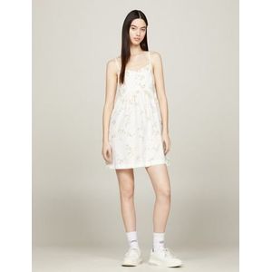 TOMMY JEANS Jurk met spaghettibandjes TJW POPLIN BACK TIE STRAP DRESS