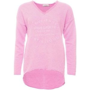 Zwillingsherz Sweatshirt met gerafelde v-hals