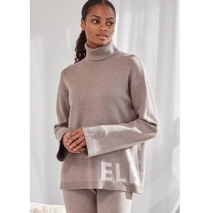 Elbsand Sweater van hoogwaardig breiwerk en gebreid logo, loungewear