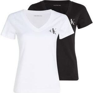 Calvin Klein T-shirt 2-PACK MONOLOGO V-NECK TEE (Set van 2)