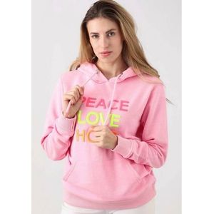 Zwillingsherz Hoodie Patrizia met geborduurd peace-love-hope