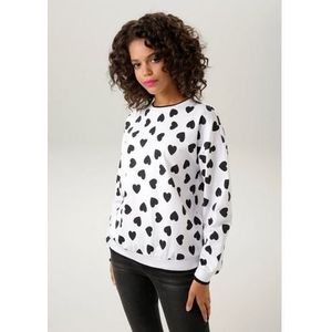 Aniston CASUAL Sweatshirt bedrukt met hartjes - nieuwe collectie