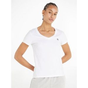 Calvin Klein Shirt met V-hals CK EMBROIDERY STRETCH V-NECK met klein calvin klein-logoborduursel op borsthoogte (1-delig)