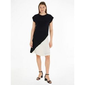 Tommy Hilfiger Blousejurk VISCOSE BLOCKED KNEE DRESS